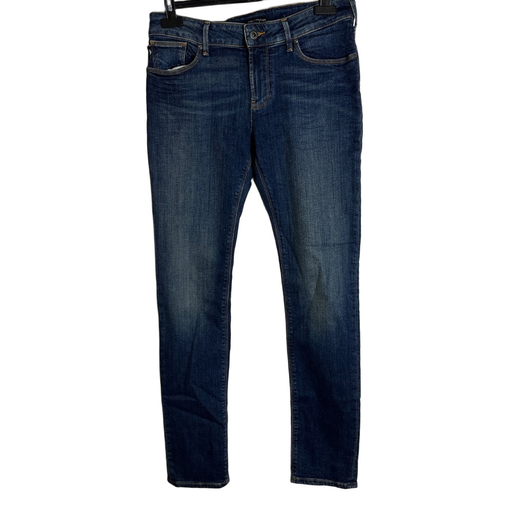 Emporio Armani Dark Blue Skinny Jeans Womens Size 27 Italian Designer Denim Slim